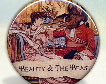 Beauty and the Beast pocket mirror tartx