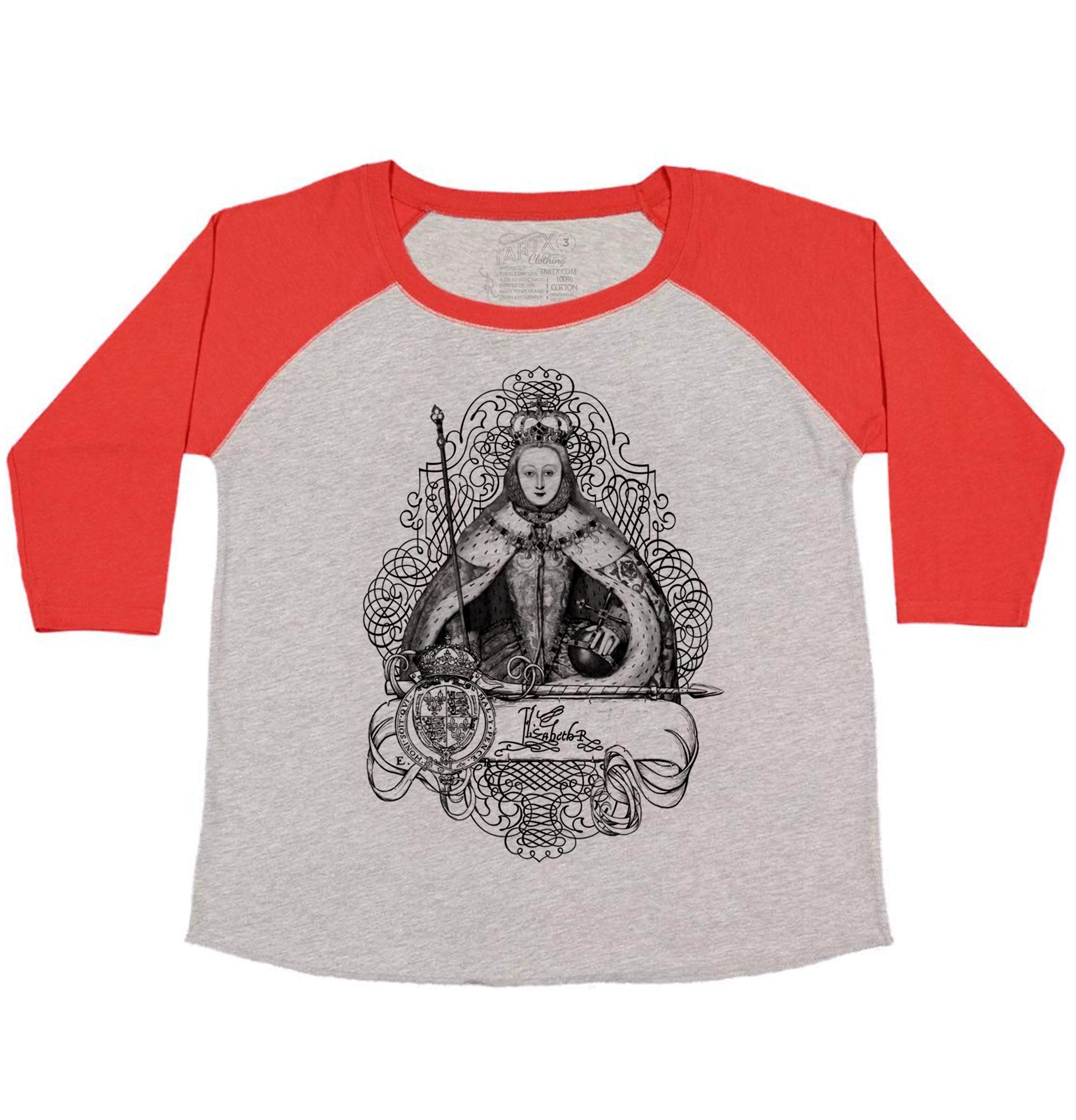 Queen Elizabeth I Curvy Plus Size Raglan Baseball T-shirt Size 14-28 - Etsy