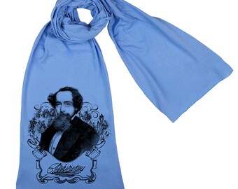 Charles Dickens Screen printed Unisex Cotton Scarf