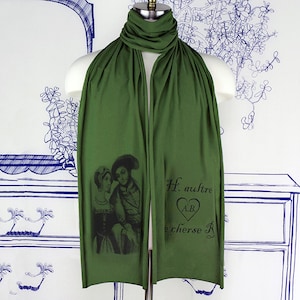 Anne Boleyn & Henry VIII Screen printed Cotton Scarf Sale