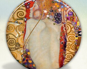 Klimt Water Serpents II pocket mirror tartx