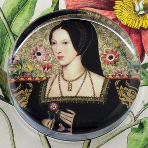 Anne Boleyn Glass Round Paperweight tartx