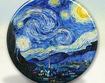 Starry Night  Van Gogh Pocket Mirror tartx