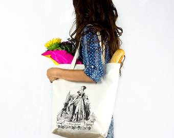 Anne Boleyn Organic Cotton Large Market Tote Bag