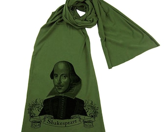William Shakespeare Screen printed Cotton Scarf