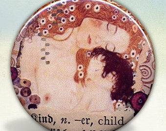 Klimt Mother and Child Pocket Mirror