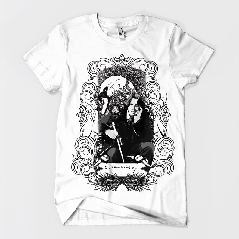 Oscar Wilde Men / Unisex T-shirt XS-3XL 50/50 and 100% Cotton White