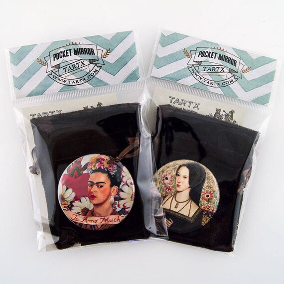 Gustav Klimt Mother and Child Pocket Mirror tartx