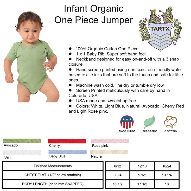 Shakespeare organic baby infant one piece image 5