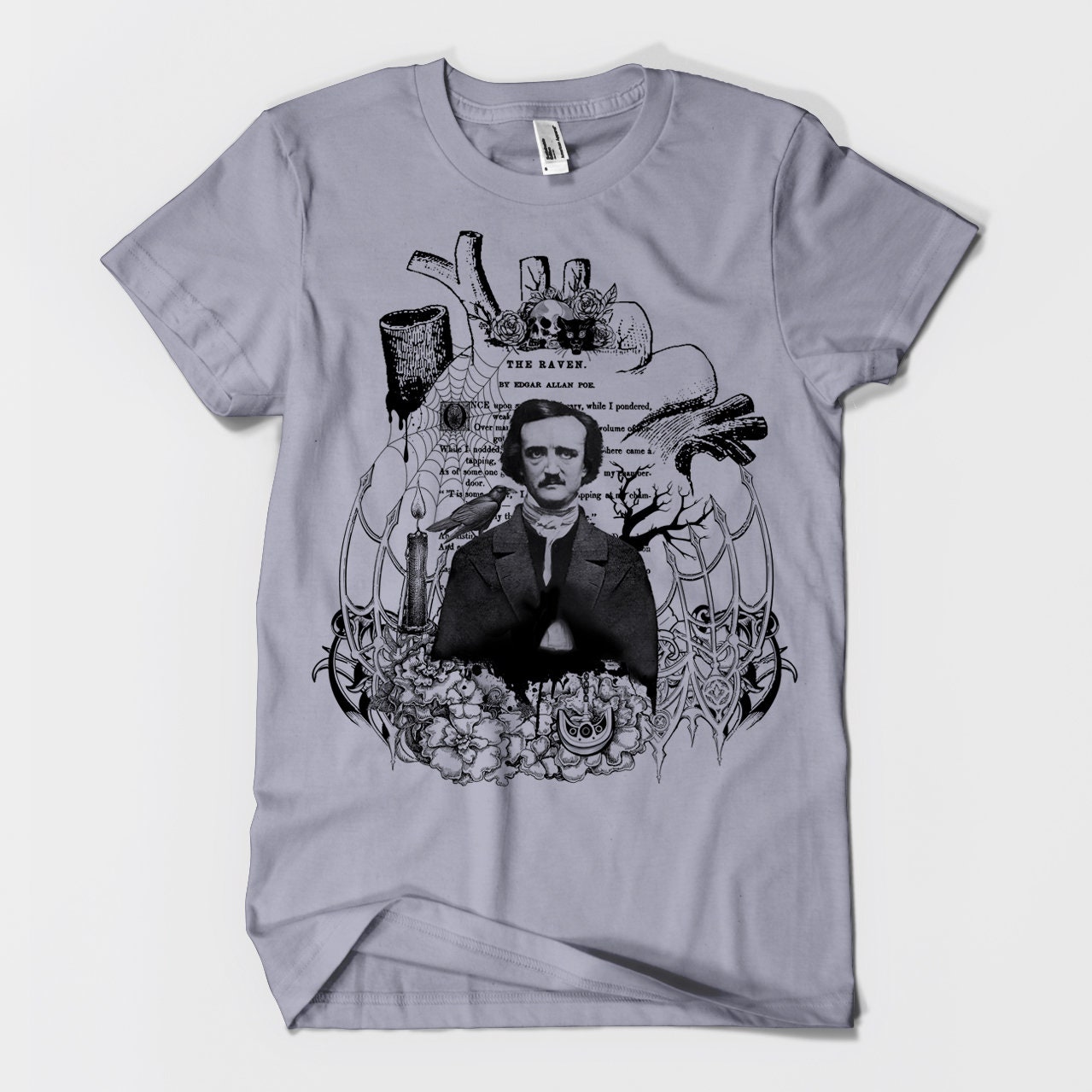 Edgar Allan Poe Men / Unisex T-shirt XS-3XL 50/50 and 100% | Etsy