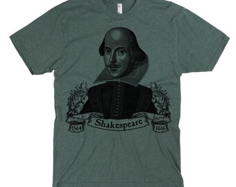 William Shakespeare Men / Unisex T-shirt XS-3XL 50/50 and 100% Cotton