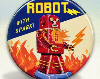 Robot with Spark Pocket Mirror Tartx