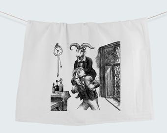 Party Goats Dressed Anthropomorphic Flour Sack Towel