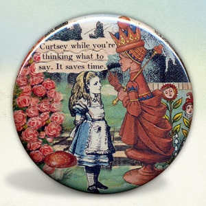 Alice and The Red Queen pocket mirror tartx image 1