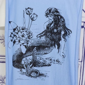 Mermaid La Luxure Screen printed Cotton Scarf image 3