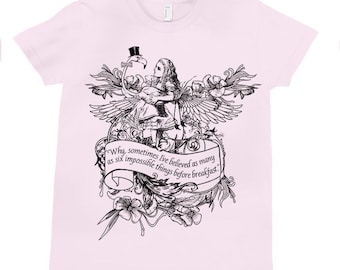 Alice Drink Me Flamingo Wonderland Tee Shirt Size 2-12