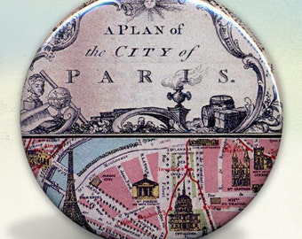 Paris Map A Plan of the City mirror tartx