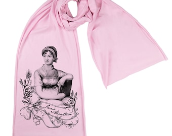 Jane Austen Screen printed Cotton Scarf