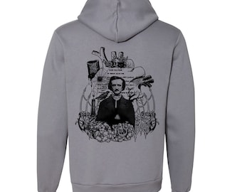 Edgar Allan Poe American Apparel Zip Hoodie 3XL