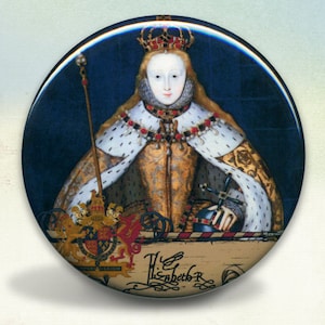 Queen Elizabeth I in Coronation Robes pocket mirror tartx