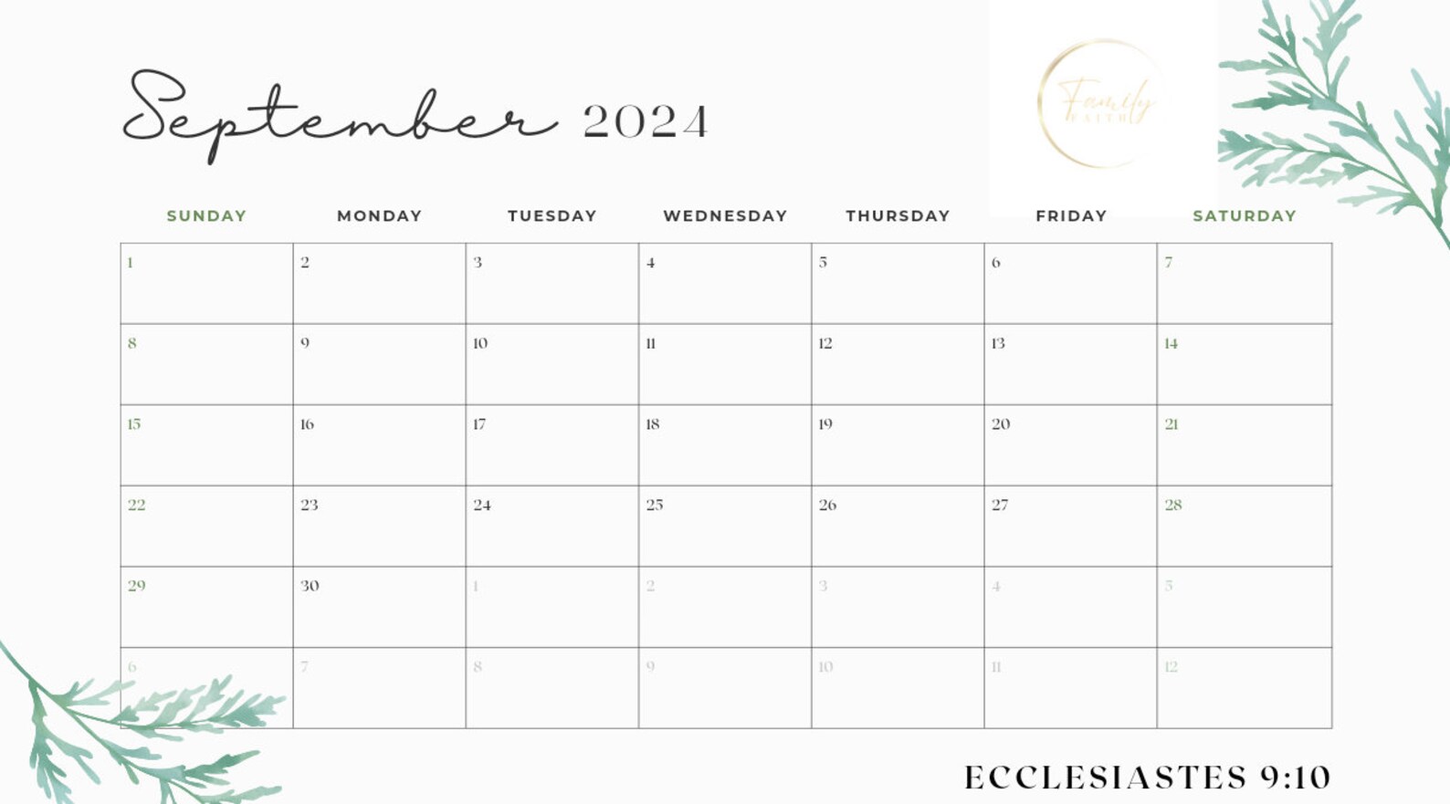 Printable Calendar - Etsy