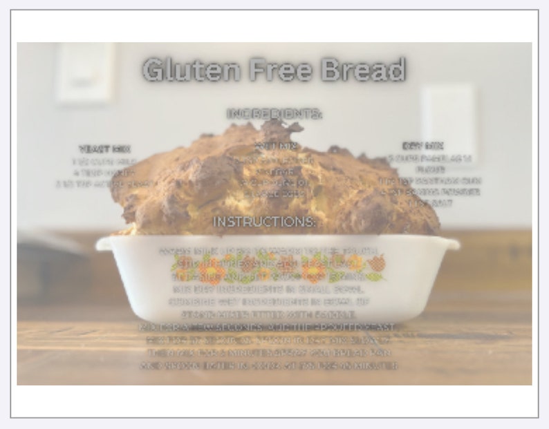 Fiche recette de pain sans gluten image 1