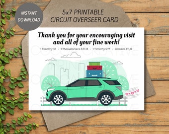 JW Circuit Overseer Thank You Card | Printable Appreciation Gift (Digital Download)