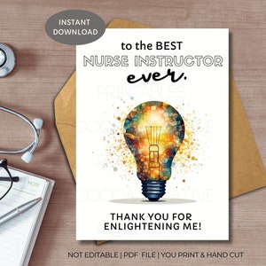 de remerciements d'infirmière-monitrice de Zazzle.be Liste d'envies Vous avez des idées ? carte de remerciement de maître | Cadeau pour infirmière monitrice | Cadeau pour instructeur clinique | Carte imprimable