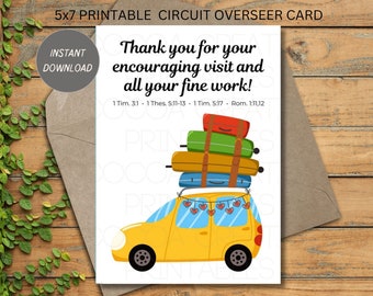 JW Circuit Overseer Thank You Card Printable | Appreciation Gift (Digital Download)