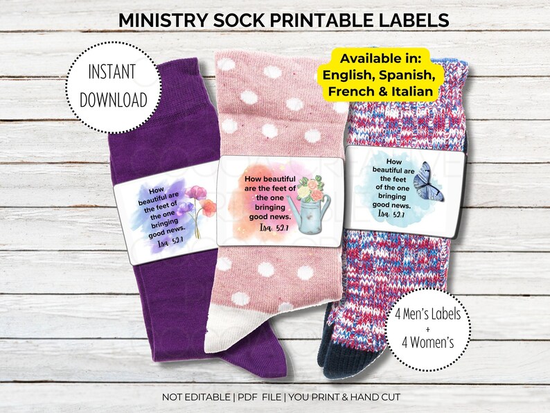 JW Ministry Sock Labels | JW Pioneer Gifts image 2