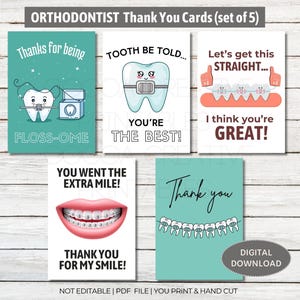 Kieferorthopäde Dankeskarte | Ortho Staff Danke Karte | Ortho Danke | Kieferorthopädie Assistentin Vielen Dank | Mundhygiene-Wochenkarte