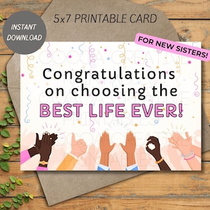 JW Taufe druckbare Karte | JW Taufe Geschenkkarte | JW Printables | Karte für jw Schwester | Taufkarte | Digitaler Download | Neue jw Schwester