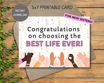 Tarjeta de bautismo de JW / Regalo imprimible "La mejor vida de todas" (Descarga digital)