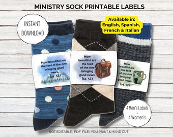 JW Ministry Sock Labels | JW Pioneer Gifts