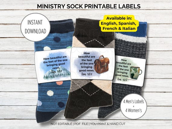 JW Ministry Sock Labels | JW Pioneer Gifts