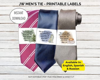 JW Men's Tie Labels | JW Pioneer & Elder Gifts
