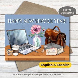 Carte JW pour le nouvel an de service | Bonne année de service | Cadeaux JW Pioneer | Téléchargement numérique | Imprimables JW | Appréciation des pionniers| Carte de pionnier
