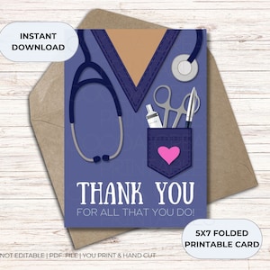 obrigado do pessoal do hospital cartão comemorativo | Médico Obrigado | obrigado da enfermeira você cartão comemorativo | obrigado do hospital você cardar | da cirurgia cartão de agradecimentos | Cartão imprimível