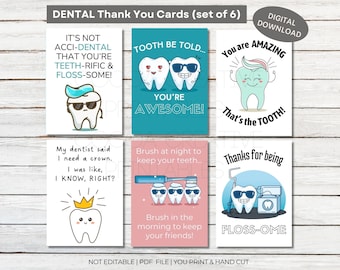 Dentist Thank You Card | Dental Staff Thank you card | Hygienist thank you | Dental Assistant Thank you | Dental Hygiene Week Card