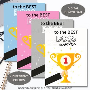 Boss Appreciation Card | Boss Day Card printable | Happy Boss Day | Boss Thank you card | Digital Download | Printable | Best Boss Card