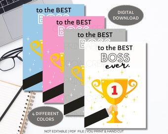 Boss Appreciation Card | Printable Thank You Card (Digital Download)