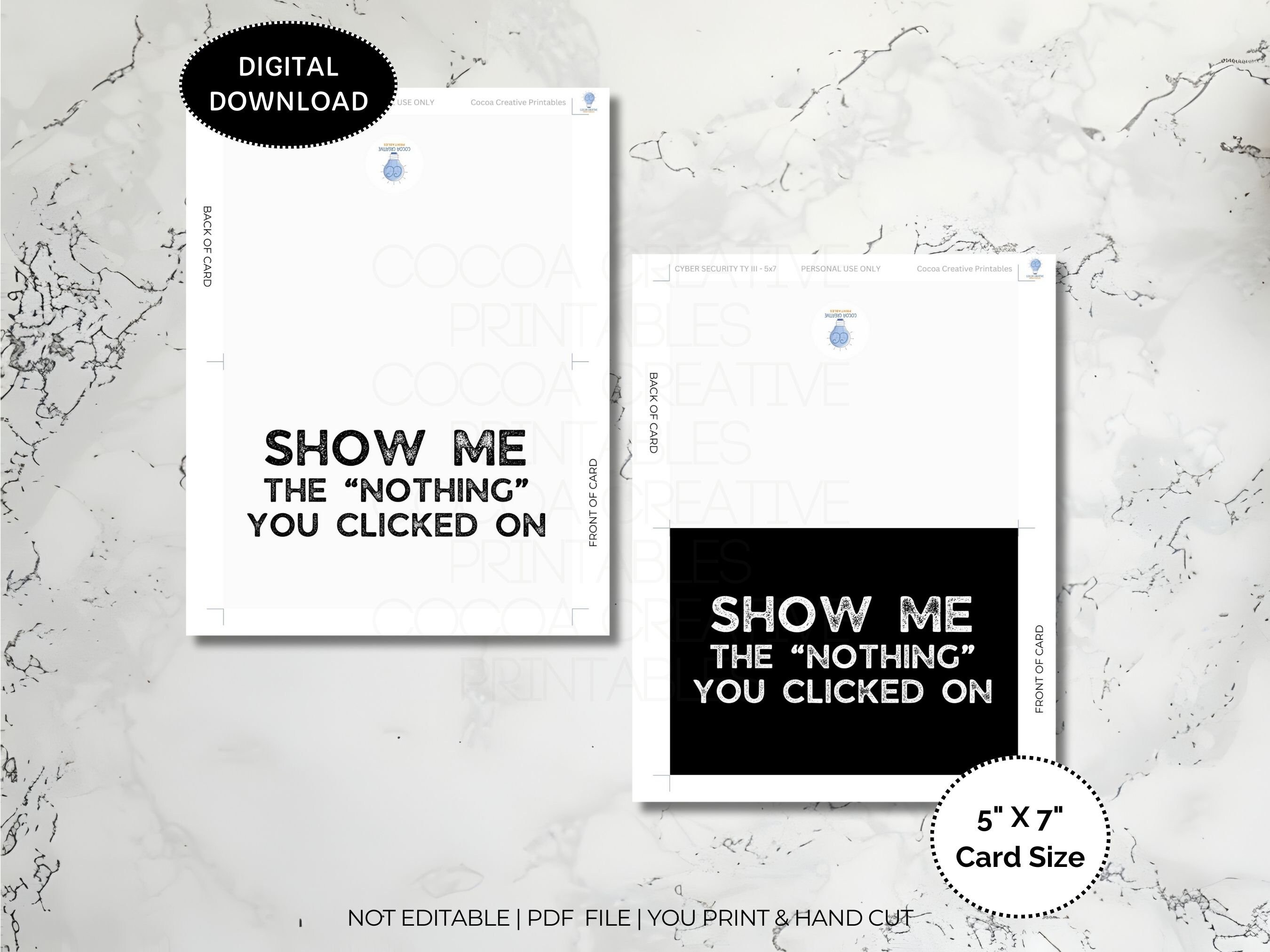 Tech Support Card Tech Support Printable IT Professional Card ...