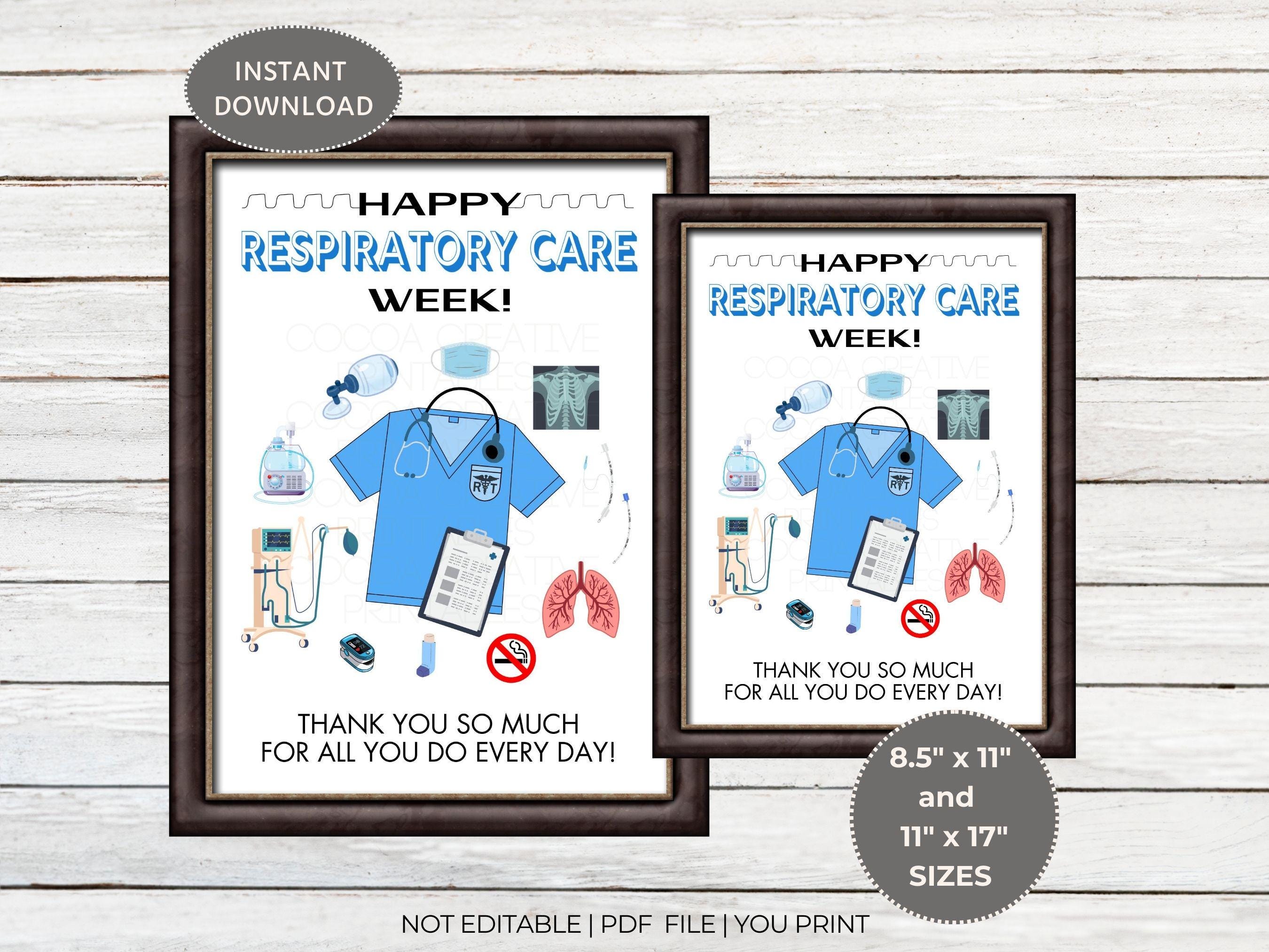 Rt Week Respiratory Care Week Sign | Respiratory Therapy Week Printable | RT ...