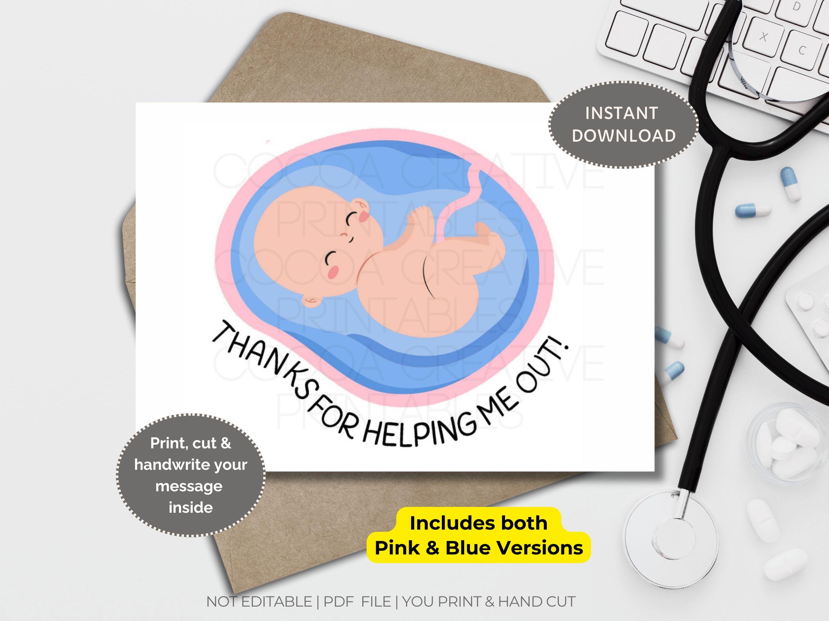 OBGYN Thank You Card | Labor and Delivery Nurse Thank You | L&D ...
