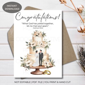 Hochzeit druckbare Karte | Hochzeit Schrift Karte | JW Printable | JW Hochzeitskarte | Hochzeit Karte | Digitaler Download | Frisch verheiratet