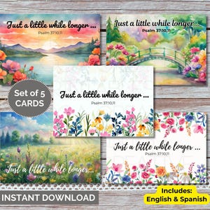 JW-bemoedigingskaarten set van 5 | Psalm 37:10,11 | Afdrukbare kaart | JW-wenskaarten | JW-cadeaus | jw Vriendschap | Comfort & Peace-kaart