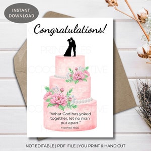 Biglietto stampabile per matrimonio, biglietto delle Scritture per matrimonio, JW stampabile, biglietto per matrimonio JW, biglietto stampabile per matrimonio, download digitale, Just Married