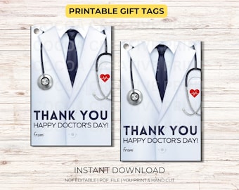 Printable Doctor's Day Gift Tags (PDF)