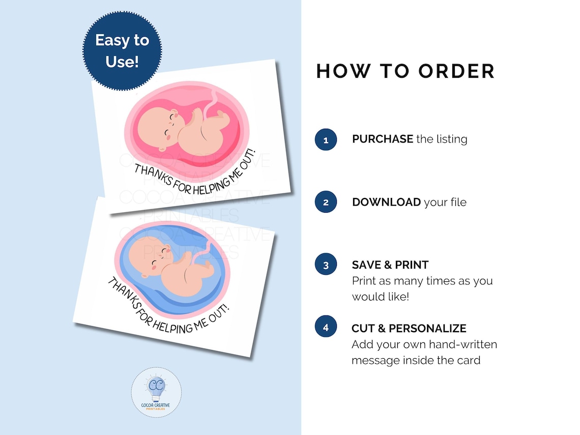 OBGYN Thank You Card | Labor and Delivery Nurse Thank You | L&D ...