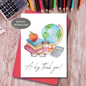 Schulleiter Dankeskarte | Haupteinschätzung | Lehrer-Dankeschön-Karte | Lehrer Geschenk | Schulanfänger-Woche | Druckbar